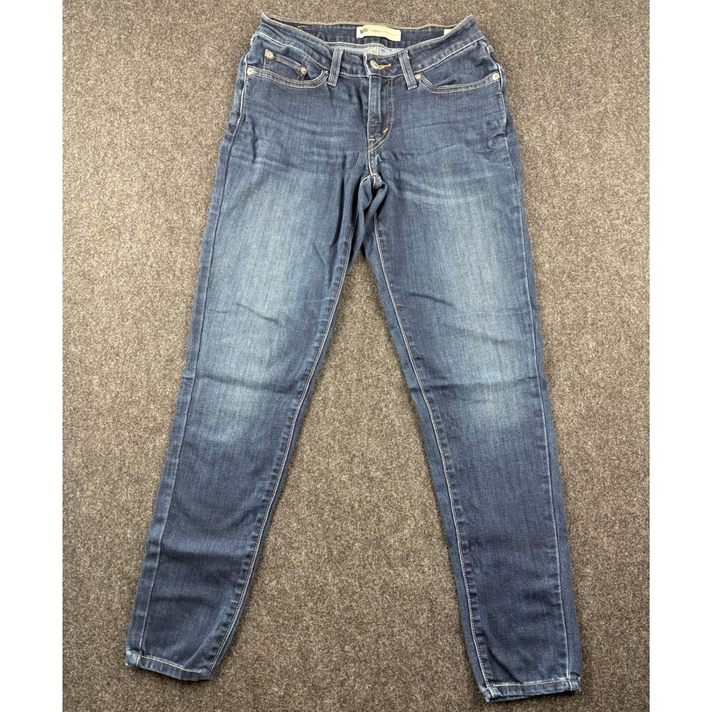 Levis Legging Skinny Jeans Womens 27 Dark Wash Blue Denim Mid Rise Fit 25x29